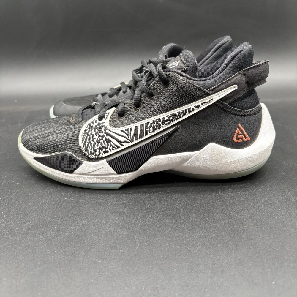 Nike Zoom Freak 2 Giannis Youth Size 4.5 Black White Basketball Shoes CN8574 - Picture 6 of 16